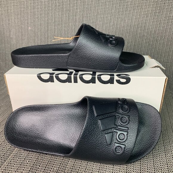 adidas Other - Adidas Adilette Aqua Mens Size 9 Women’s Size 10 Black Slip-On Sandals